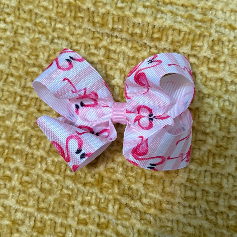 Pink Flamingo Hair Bow
